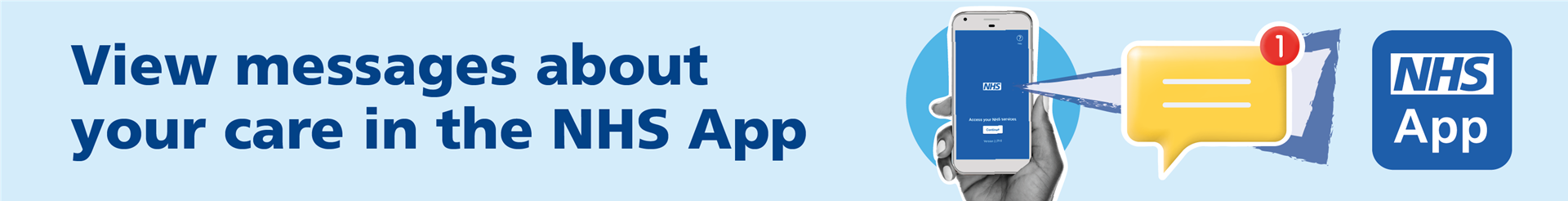 Messages NHS App banner