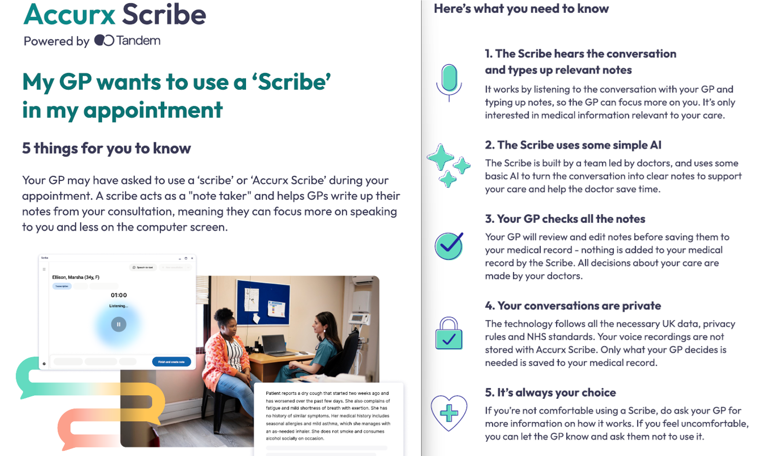 Accurx scribe info